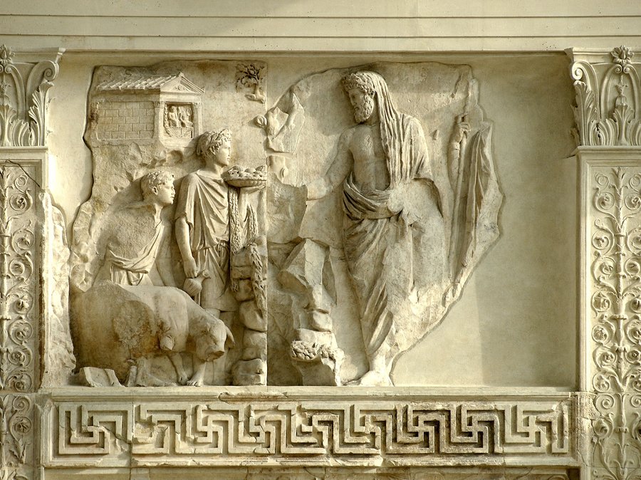 Ara Pacis Aeneas sacrifice panel