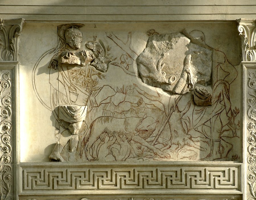 Ara Pacis Romulus and Remus panel