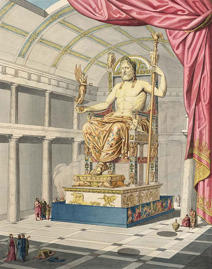 Reconstruction of the statue of Zeus at Olympia